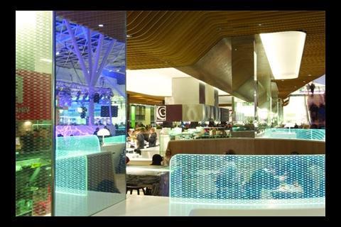  The food court sparkles into life